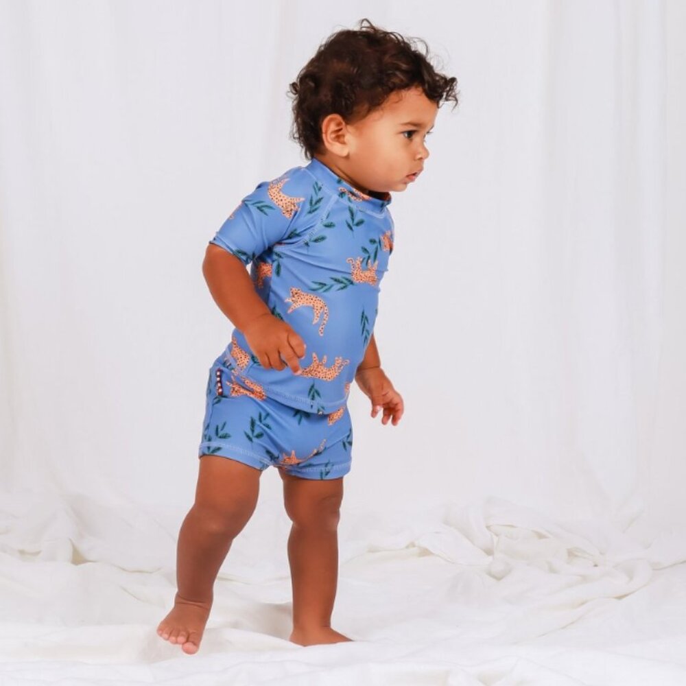 NEW! SOOKIbaby Cheetah Swim Shirt & Short Set (18-24M) - Picture 2 of 4